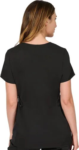 Vista 2 de Evolution Scrubs Top de maternidad con cuello en V elástico en 4 direcciones para mujer