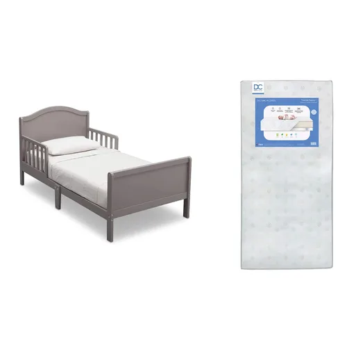 Vista 8 de Delta Children Bennett Wood - Cama para niños pequeños, certificado Greenguard Gold, blanco Bianca