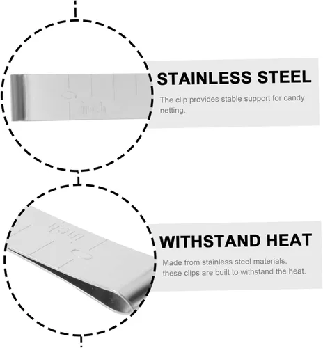 Vista 7 de Mobestech 2sets Sugar Machine Candy Clips Reusable Stainless Steel Candy Floss Making Supplies 10pcs*2