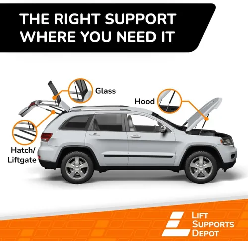 Vista 4 de Lift Supports Depot Cantidad (2) 28 pulgadas x 100lbs 0.512 in Ball Socket Cup End Fittings Stainless Steel Lift Support 10/22 Marine Grade Shocks