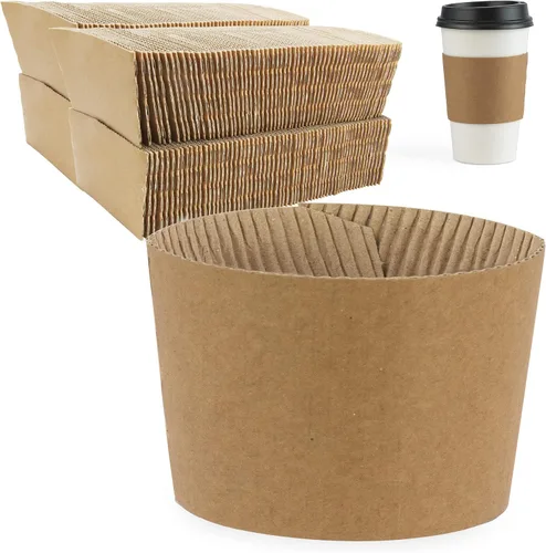 Vista 9 de FMP Brands Paquete de 50 fundas de papel de Navidad para tazas de café, fundas desechables de café navideñas para tazas de café desechables de 12