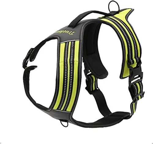 Vista 11 de TRUE LOVE Truelove TLH5551 - Arnés reflectante para perro con asa, chaleco acolchado suave sin tirones, capa exterior Oxford duradera para razas