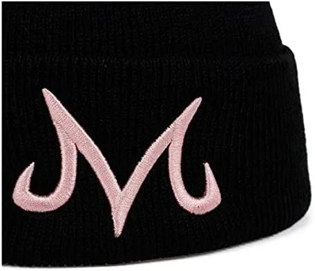 Vista 4 de Jun Nueva marca Majin Buu invierno sombrero de algodón de punto sombrero de punto Beanie Hat para rosa negro (rosa), Rosado