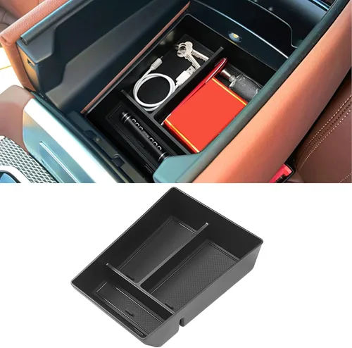 Vista 8 de Jaronx Compatible con la bandeja organizadora de consola central BMW X1 2023 2024 2025 2026 U11, 2 bandejas organizadora de consola inferior, caja