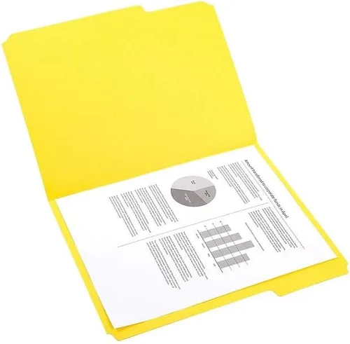 Vista 6 de Staples 508903 Carpetas de archivos con pestañas reforzadas Letra 3 Pestaña Amarillo 100Caja