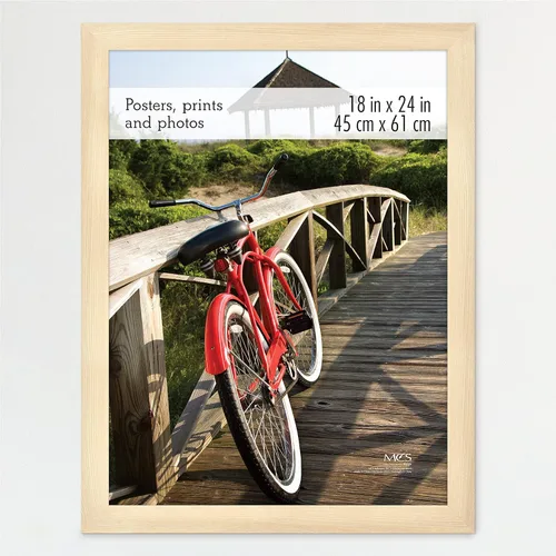 Vista 26 de MCS Marco para póster con estilo de museo, 11 x 17 pulgadas, madera de granero, vertical y horizontal, para colgar en la pared, marco grande
