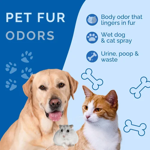Vista 3 de Aerosol sin olor de piel de mascotas sin olor y limpiador sin enjuague para perros, gatos, hámsters, animales pequeños y mascotas peludas