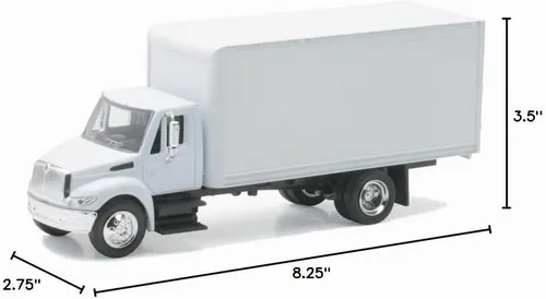 Vista 5 de NewRay International 4200 1:43 diecast 8" entrega modelo Box Truck Blanco N147