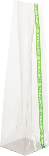 Vista 15 de Restaurantware Bag Tek - Bolsas al por menor de 2 x 1.5 x 5 pulgadas, 100 bolsas duraderas para dulces - Bolsas BOPP transparentes desechables