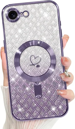 Vista 164 de Bonoma Compatible with iPhone 17 Pro Max Case 2025 Heart Checkered -Gold A cuadros-oro