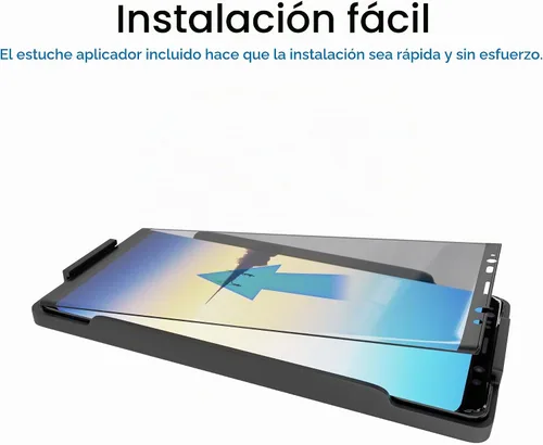 Vista 2 de amFilm Protector de pantalla de vidrio para Samsung Galaxy Note 8, cobertura de pantalla completa, vidrio templado curvado 3D, matriz de puntos