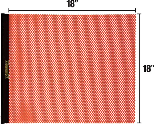 Vista 4 de Productos de advertencia de gran tamaño - Bandera de repuesto de montaje rápido naranja 18" x 18