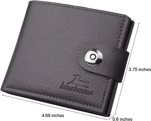 Vista 37 de Cartera delgada para hombre con monedero, cartera minimalista con cremallera, carteras plegables para hombre con tarjetero de crédito, cartera