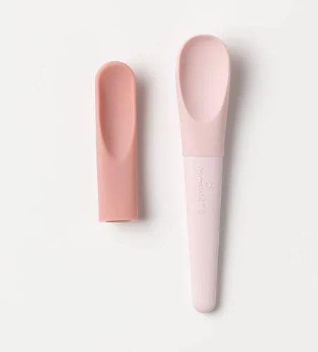 Vista 3 de Miniware Pre2Pro - Cuchara de silicona para bebés y niños pequeños, cuchara 2 en 1 que crece desde la comida del bebé hasta la autoalimentación