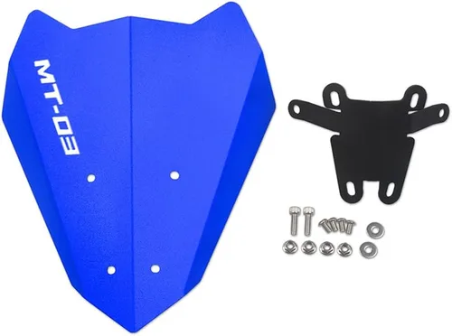 Vista 3 de Parabrisas delantero para motocicleta compatible con Yamaha MT-03 MT-25 18-21 (MT-25, azul)