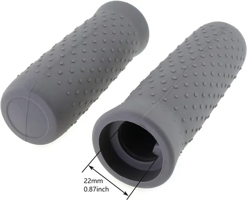 Vista 3 de Agarradera de manillar 1 par de mango de silicona para mango de repuesto accesorios para scooter eléctrico Ninebot MAX G30, gris