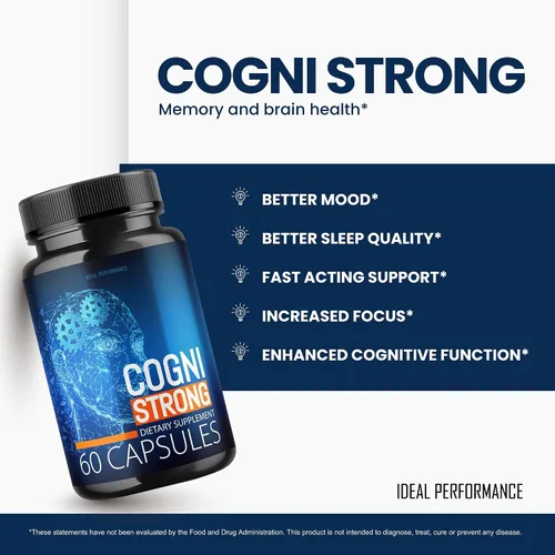 Vista 2 de IDEAL PERFORMANCE (2 unidades) Cognistrong Suplementos Cogni Strong (120 cápsulas)