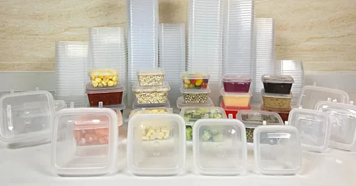 Vista 8 de Recipientes de plástico de 3.4 fl oz con tapas (paquete de 200), recipientes de condimentos con tapas, tazas de porciones, tazas de salsa de soufflé