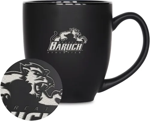 Vista 200 de Rico Industries - Taza de cerámica mate negra con grabado láser estándar de 15oz para NCAA (escuelas T & U) - Para bebidas calientes o frías