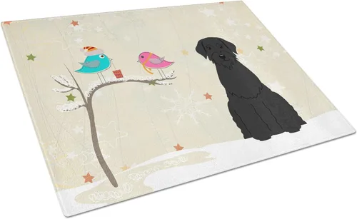 Vista 19 de Caroline's Treasures BB2513LCB - Tabla de cortar de vidrio con texto en inglés "Christmas Presents between Friends" Airedale Terrier - Tabla