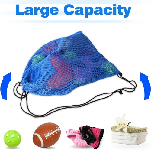 Vista 51 de GSE Games & Sports Expert Bolsa de malla con cordón para béisbol, pelotas de pickleball, pelotas de golf, gimnasio, equipo de natación, lavandería