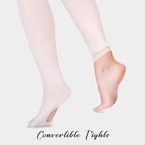 Vista 3 de HiDance Girl's Women's Ballet Dance Tights, Ultra Soft Convertible Footed Dance Sockings Ballet Transition Tights
