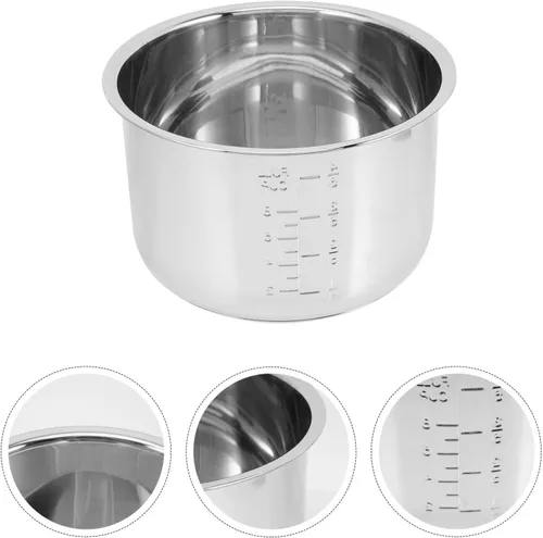 Vista 3 de Olla a presión eléctrica de repuesto para olla interior de cocina, olla interior antiadherente de acero inoxidable de 4.2 cuartos de galón, repuesto