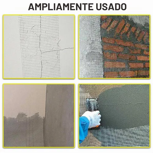 Vista 7 de Cinta de unión para paneles de yeso, 2 pulgadas x 150 pies, cinta de malla de reparación de paneles de yeso de fibra de vidrio cifrada autoadhesiva