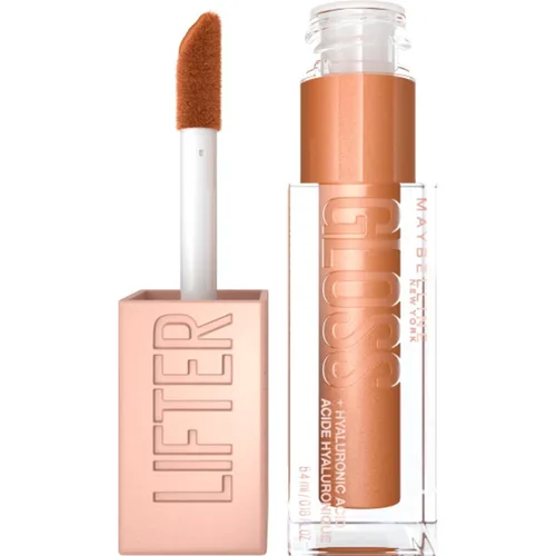 Vista 40 de Maybelline Lifter Gloss, Brillo de Labios Hidratante con Ácido Hialurónico, Alto Brillo para Labios Más Llenos, Perla, Perla Plateada Transparente