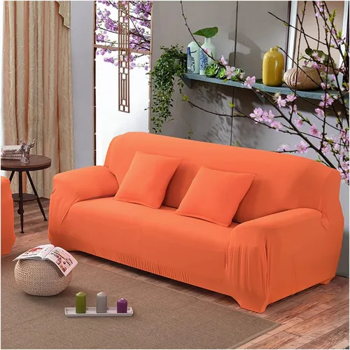 Vista 19 de Daesar Fundas elásticas para sofá, fundas impermeables de color liso, color beige y blanco (poliéster de 1 plaza)