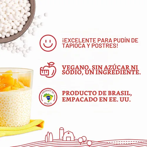 Vista 3 de Hoosier Hill Farm Perlas grandes de tapioca, 2LB (paquete de 1)