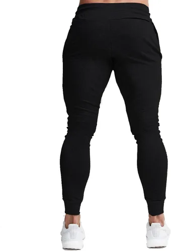 Vista 3 de BUXKR - Pantalones deportivos ajustados con bolsillos profundos para hombre para gimnasio correr y fisioculturismo