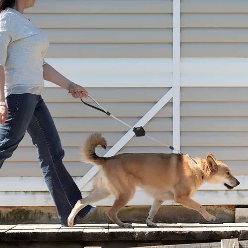 Vista 5 de Alipis Correa retráctil para perros pequeños, cuerda de tracción telescópica automática con mango ergonómico, agarre cómodo para entrenamiento