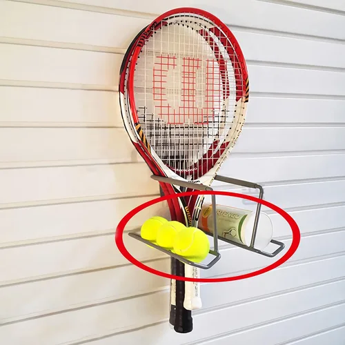 Vista 7 de Aolamegs Soporte para raqueta de tenis de metal para montaje en pared, de acero resistente, soporte de almacenamiento para raqueta de bádminton
