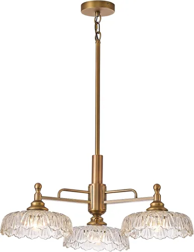 Vista 13 de HDDFL Candelabro de cristal colgante de techo 2 luces lámpara colgante para dormitorio sala de estar Mater sala pasillo