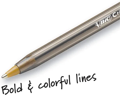 Vista 5 de BIC Cristal Xtra Bold Bolígrafos, punta negra (1.6mm), NUEVOS COLORES SURTIDOS, paquete de 48