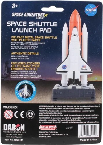 Vista 8 de Set de juguetes de misión espacial Daron Nave espacial en plataforma de lanzamiento, representación auténtica de naves espaciales