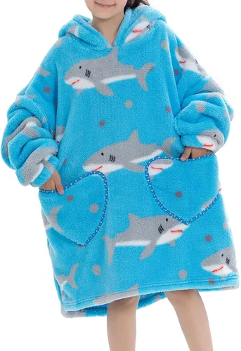 Vista 2 de Century Star - Manta con capucha portátil para niños, bebés, sudadera de gran tamaño, sudadera de forro polar bonita, manta Sherpa para niñas y niños