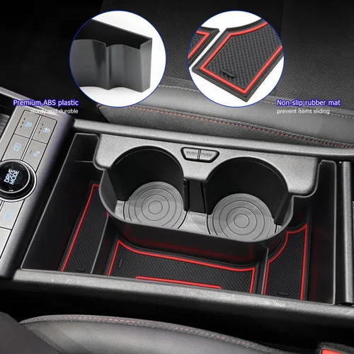 Vista 6 de MARCHFA Bandeja organizadora de consola central para Hyundai Kona 2024, 2025, 2026, accesorios para reposabrazos y caja organizadora para Kona 2024
