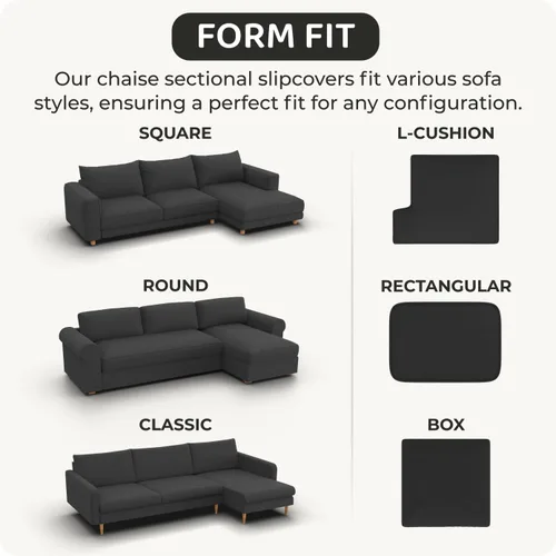 Vista 6 de PAULATO BY GA.I.CO. Fundas elásticas para sofá modular de 1 pieza, antideslizantes, funda de sofá elástica en forma de L, protector suave para Gris