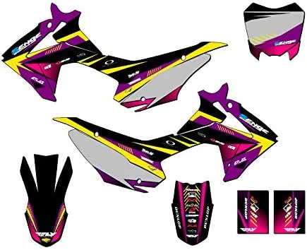 Vista 13 de Kit de base gráfica CRF 110 Surge Black Senge 2013-2018 compatible con Honda