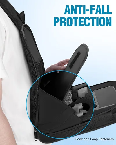 Vista 6 de Mini 3 Caso, para DJI Mini 3/4 Pro Fly More Combo, Mochila Sling Negro