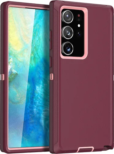 Vista 13 de MXX Funda compatible con Samsung Galaxy S23 Ultra, 3 capas de protección completa, resistente, resistente, a prueba de golpes y polvo, hecha