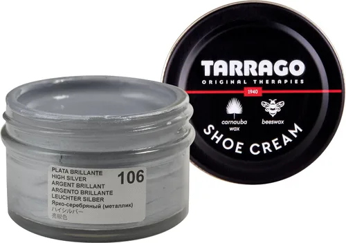 Vista 10 de Betún para zapatos Tarrago, de color plata brillante, 1.69 fl. Oz.