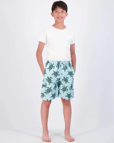 Vista 5 de Real Essentials Paquete de 3 Traje de baño para niño con bolsillos tipo cargo y forro de malla, UPF 50+