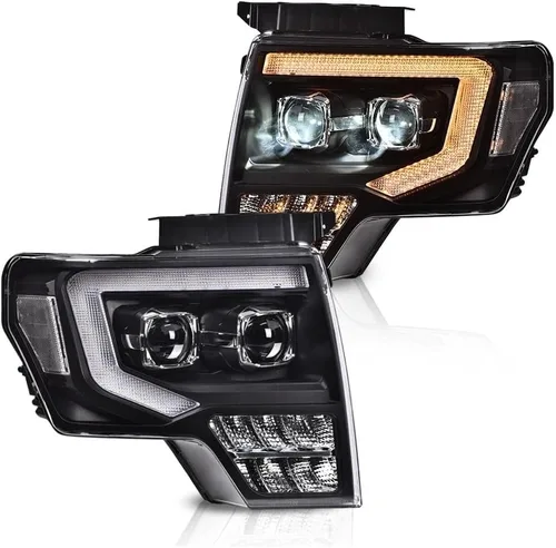 Vista 11 de G-PLUS Conjunto de faros, compatible con Ford F150 2009 2010 2011 2012 2013 2014 (no compatible con estilo LED, solo se ajusta sin estilo LED)