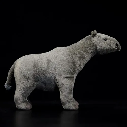 Vista 2 de Paraceratherium - Peluche realista de rinoceronte gigante de 16 pulgadas, juguete realista de pie, juguete de simulación suave de zoológico
