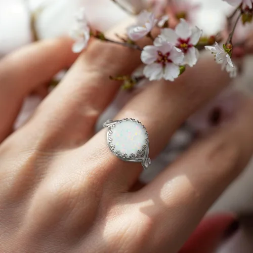 Vista 28 de 925 Sterling Silver Gemstone Rings for Women - Anniversary Rings for Women - Sterling Silver Rings for Women - Dainty Sterling Silver Rings