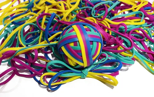 Vista 5 de Bandas de goma, tamaño 32 (3 x 1/8 pulgadas), banda de goma sin látex de colores fuerte elástica #32 banda de goma a granel para oficina, banda