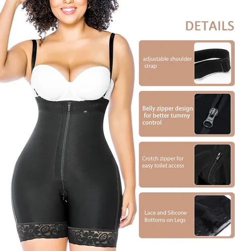 Vista 3 de JPLILY Fajas Colombianas - Moldeador de cuerpo para mujer, faja moldeadora para control de abdomen, etapa 2, Faja Bbl, levantamiento de glúteos